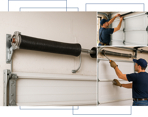 Torsion vs Extension Springs | Just Garage Door Repair Glendale CA Torsion and extension springs repair by Just Garage Door Repair Glendale CA